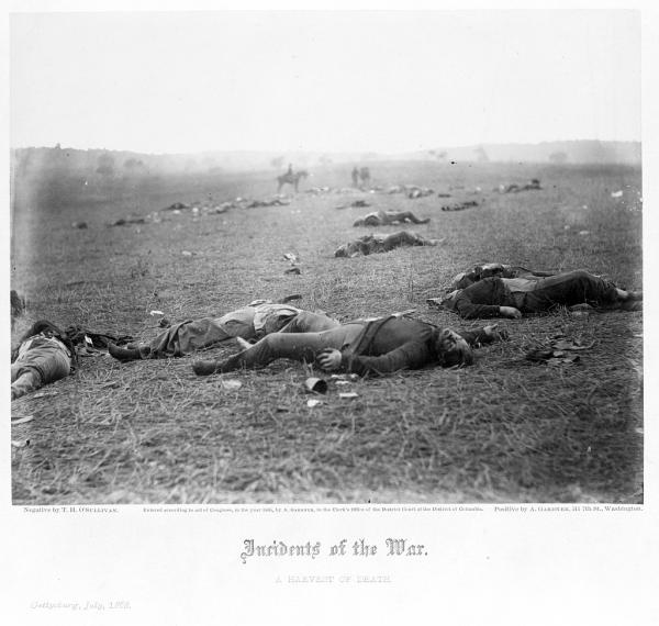 Timothy O’Sullivan, "Harvest of Death" (Battle of Gettysburg, July, 1863)